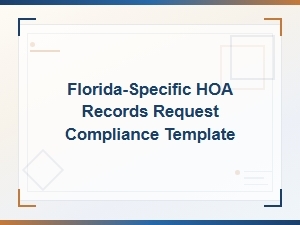 Florida Hoa Records Request Compliance Template