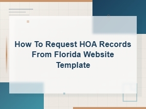 Guide to Requesting Florida Hoa Records