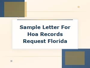 Florida Hoa Records Request: Sample Letter Guide