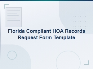 Florida Hoa Records Request Form Template