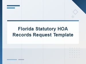 Florida Hoa Statutory Records Request Letter Template